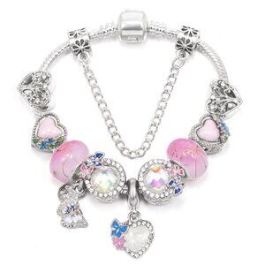 925 Love Valentine's Day Themed Decorative Pendant Bracelet